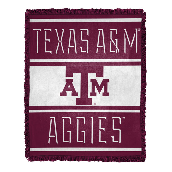 Northwest NCAA Texas A&M Aggies Nose Tackle Woven Jacquard Throw Blanket