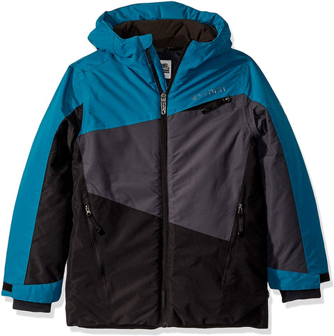 Spyder Kid's Little Boys Asymmetrical Color Block Full Zip Coat