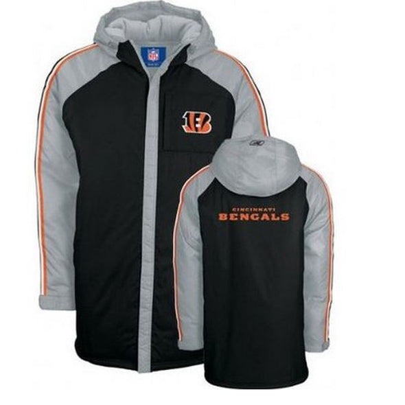 Reebok NFL Men's Cincinnati Bengals Lunar Heavyweight Jacket | Black - Grey