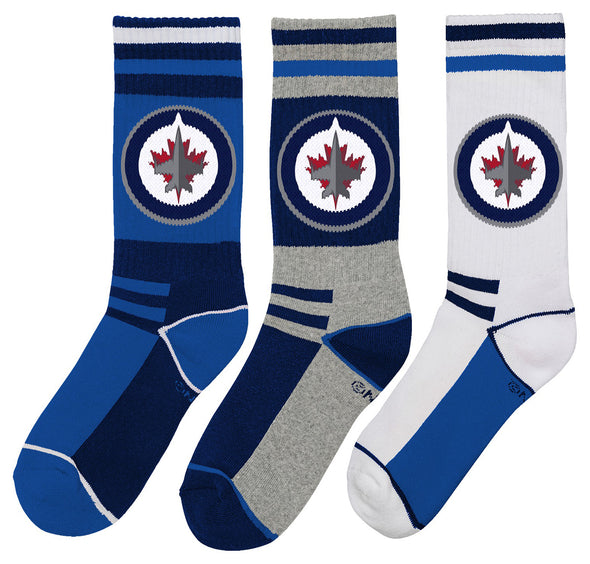 Outerstuff NHL Youth (5Y-7Y) Winnipeg Jets 3-Pack Socks