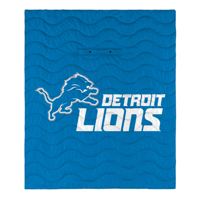FOCO NFL Detroits Lions Exclusive Outdoor Wearable Big Logo Blanket, 50" x 60"