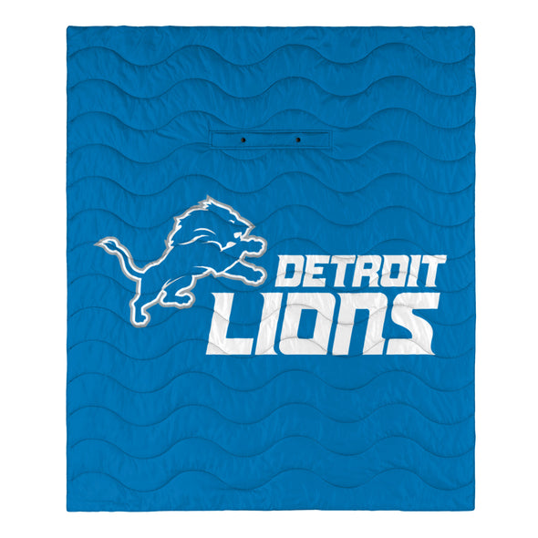 FOCO NFL Detroits Lions Exclusive Outdoor Wearable Big Logo Blanket, 50" x 60"