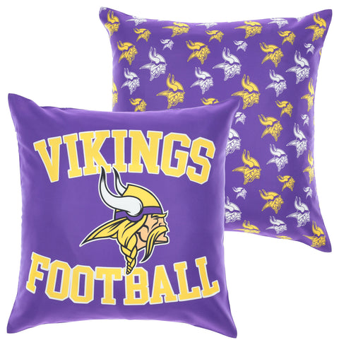 FOCO NFL Minnesota Vikings 2 Pack Couch Throw Pillow Covers, 18 x 18