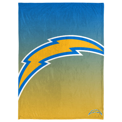 FOCO NFL Los Angeles Chargers Gradient Micro Raschel Throw Blanket, 50 x 60