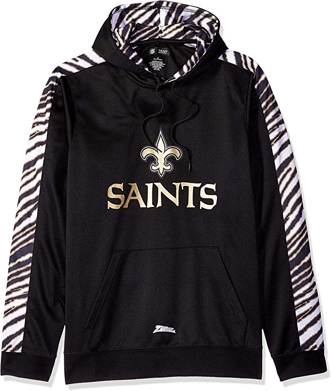 Zubaz NFL Men's New Orleans Saints Team Full Zip Up Hoodie With Zebra –  Fanletic