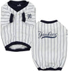 Sporty K9 MLB New York Yankees Baseball Dog Jersey, White/Navy