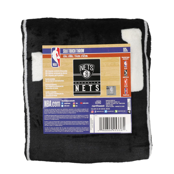 Northwest NBA Brooklyn Nets Dual Vision Silk Touch Throw Blanket, 45in x 60in