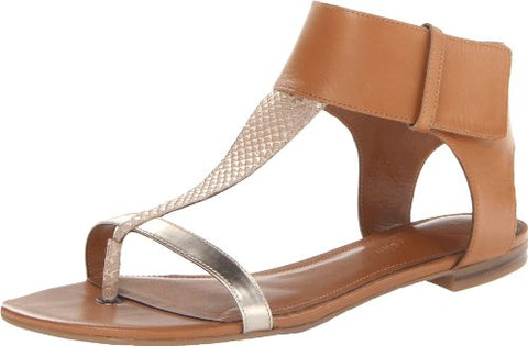 Enzo Angiolini Women's Tilah Dress Gladiator Sandal, Natural Combo, Black