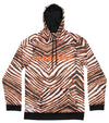 Zubaz NFL Football Men's Cincinnatti Bengals Zebra Print Touchdown Hoodie