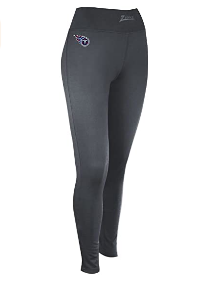 Zubaz NFL Women's Tennessee Titans Solid Leggings, Charcoal