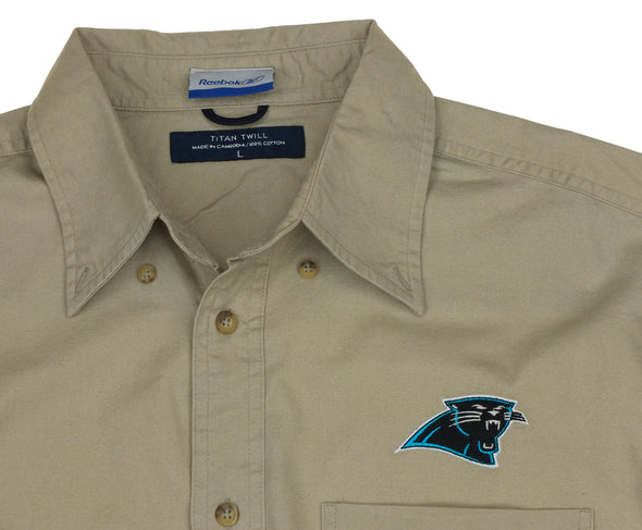 Reebok NFL Men's Carolina Panthers Classic Button Down Shirt - Natural