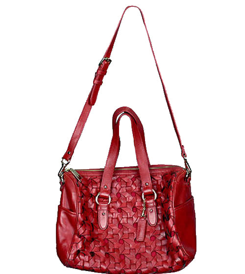 cole haan jade leather backpack Cole Haan Jade Handbag Bad Purse Woven Leather Shoulder Bag