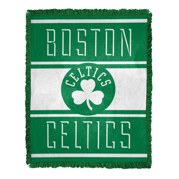 Northwest NBA Boston Celtics Tackle Woven Jacquard Throw Blanket