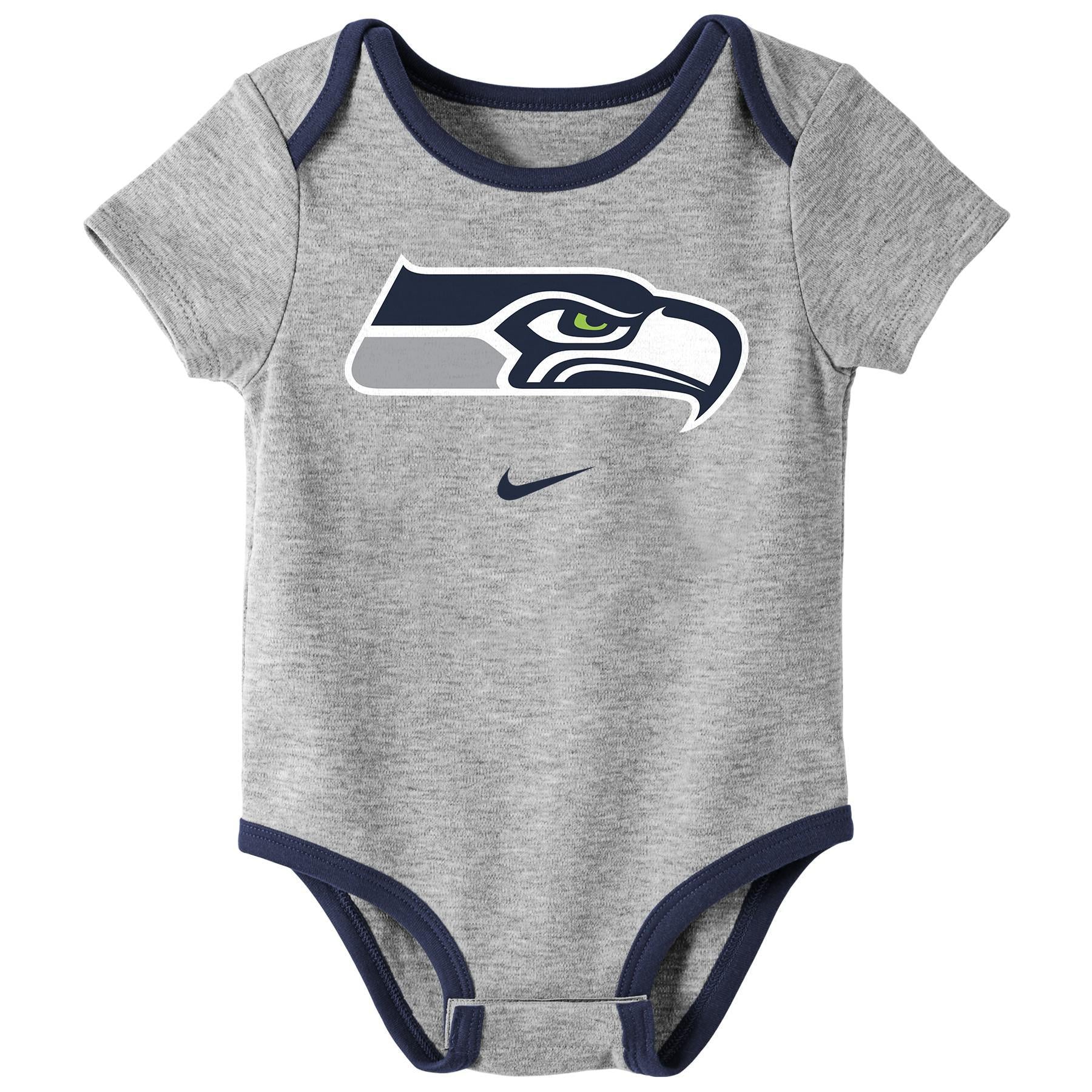 NFL Infant Boys’ 3-Pack Short-Sleeve Bodysuits - Seattle Seahawks