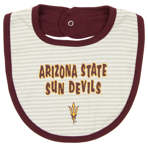 Outerstuff NCAA Newborn Arizona State Sun Devils Fair Catch 3 Piece Bib Set, 0-3M