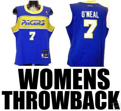 Reebok NBA Basketball Women's Indiana Pacers JERMAINE O'NEAL # 7 Throwback Jersey