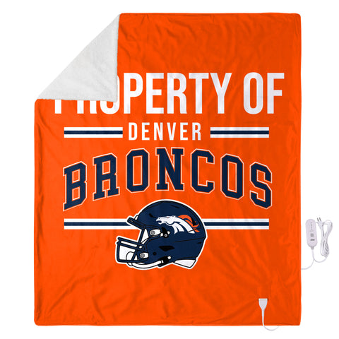 FOCO NFL Devner Broncos Exclusive Heated Throw Blanket, 50"x60"