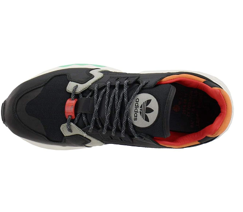 Adidas Men s ZX Torsion Casual Sneakers Core Black Orange Bold Green
