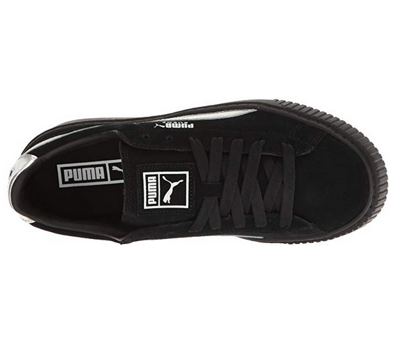 PUMA Women's Basket Platform Explosive Fashion Sneaker, Black