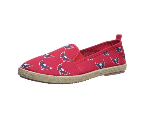 FOCO NHL Women's Washington Capitals Espadrille Canvas Slip On Shoe