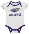 OuterStuff NCAA Infant Girls Wisconsin Whitewater Warhawks 3 Piece Bodysuit Set