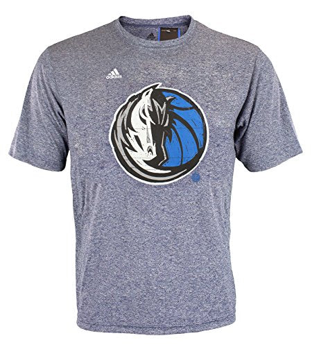 Adidas NBA Mens Dallas Mavericks Ultra Lightweight Athletic Rush Graphic Tee, Navy