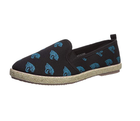 FOCO NFL Women's Jacksonville Jaguars Espadrille Canvas Shoe