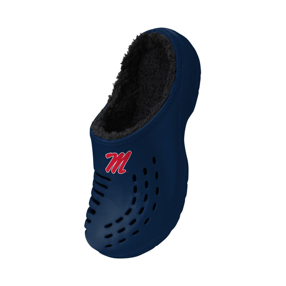 FOCO NCAA Men's Ole Miss Rebels Sherpa Lined Big Logo Clogs