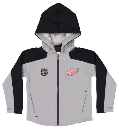 Outerstuff Detroit Red Wings NHL Kids (4-7) Delta Hooded Full Zip Jacket, Grey