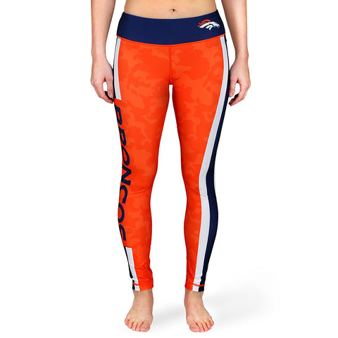Forever Collectibles NFL Women's Denver Broncos Team Stripe Leggings, Orange