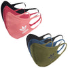 Adidas Unisex 3 Pack Face Covers, Color Options