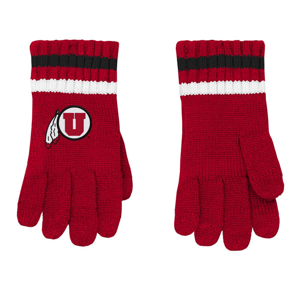 Outerstuff NCAA Youth (8-20) Utah Utes Knit Gloves, One Size Fit Most