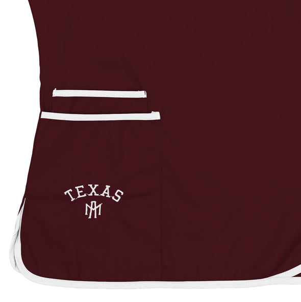 Fabrique Innovations NCAA Women's Texas A&M Aggies Wrap Scrub Top