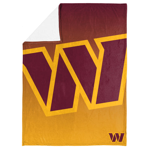 FOCO NFL Washington Commanders Gradient Micro Raschel Throw Blanket, 50 x 60