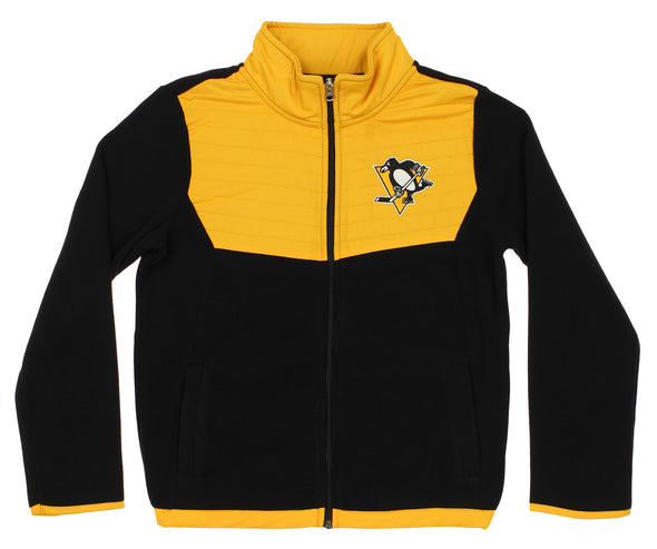 Outerstuff NHL Youth (4-18) Pittsburgh Penguins Zip Up Fleece Jacket