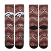 Zubaz By For Bare Feet NFL Adults Unisex Denver Broncos Zubified Dress Socks, Large