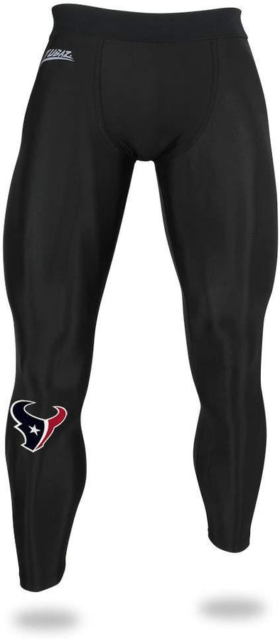 Zubaz NFL Men's Houston Texans Active  Compression Black Leggings