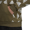 adidas All Over Print Fleece Hoodie - Mens Casual, Focus Olive