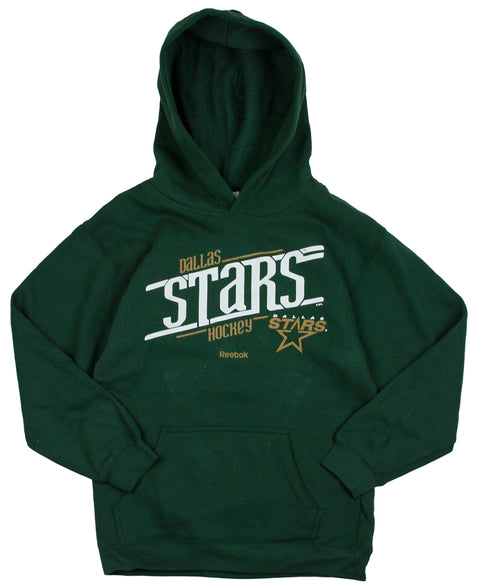 Reebok NHL Hockey Youth Dallas Stars Custom Fleece Hoodie Sweatshirt - Green