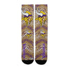 Zubaz By For Bare Feet NFL Adults Unisex Minnesota Vikings Zubified Dress Socks, Large