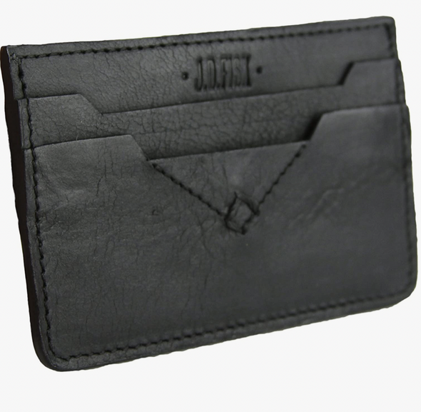 JD Fisk Men's Hand Tack Cardholder, Black