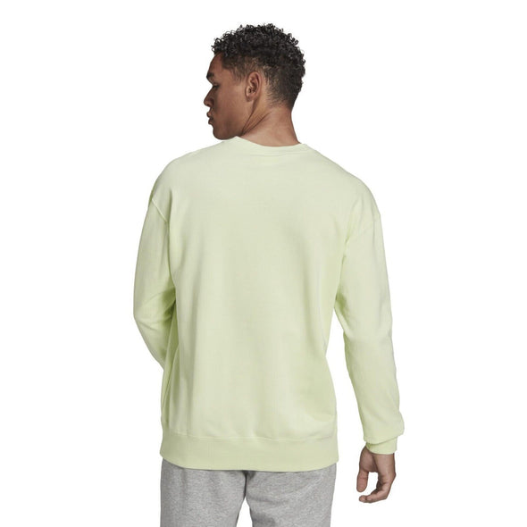adidas Men's Essentials FeelVivid Drop Shoulder Sweatshirt, Almost Lime