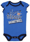 Outerstuff Oklahoma City Thunder NBA Girls Newborn Infant 3 Pack Bodysuit set