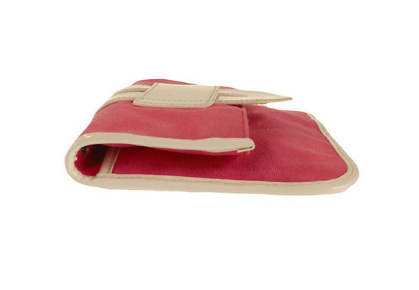 Tila March Zelig Fold-over Canvas Clutch Purse Bag - Pink