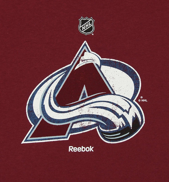 Reebok NHL Youth Colorado Avalanche Short Sleeve Distressed Tee Shirt, Maroon