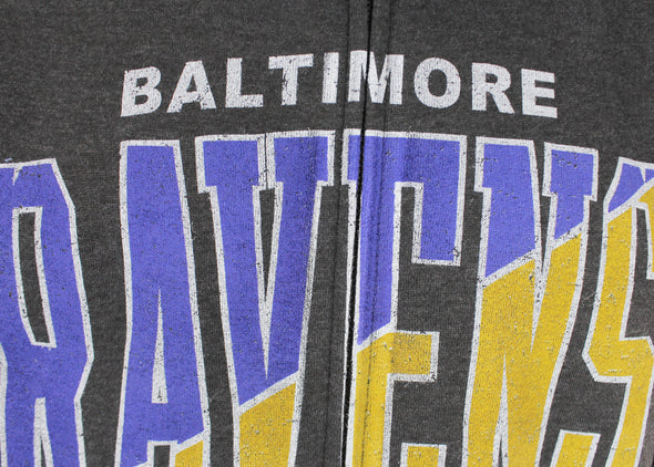 Baltimore Ravens NFL Football Mens Split Formation Fleece Hoodie, Gray