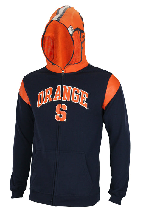 NCAA Youth Syracuse Orange Full Zip Helmet Masked Hoodie, Navy