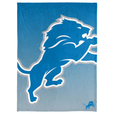 FOCO NFL Detroit Lions Gradient Micro Raschel Throw Blanket, 50 x 60