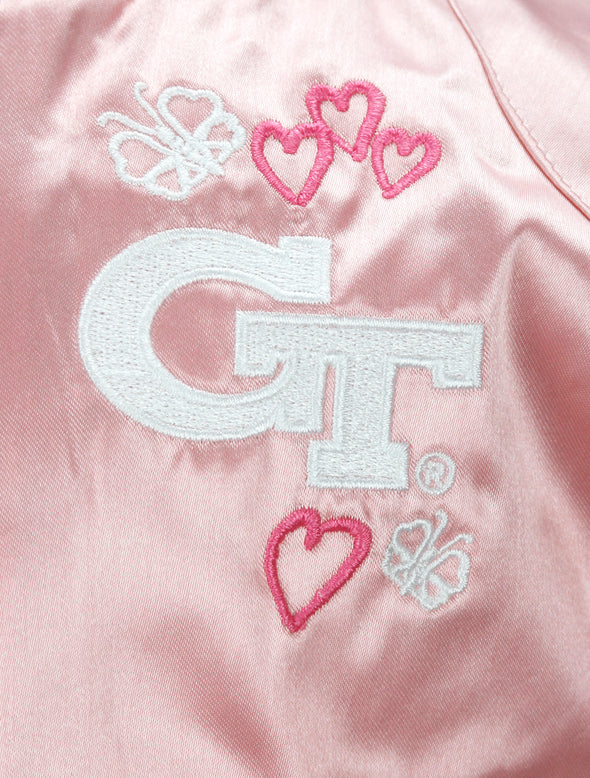 Adidas NCAA Newborn Georgia Institute Of Technology Satin Cheer Jacket - Pink