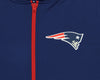 Zubaz New England Patriots NFL Men's Full Zip Hoodie with Zebra Print Details